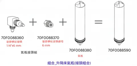 升降產床(原廠)｜氣瓶零件